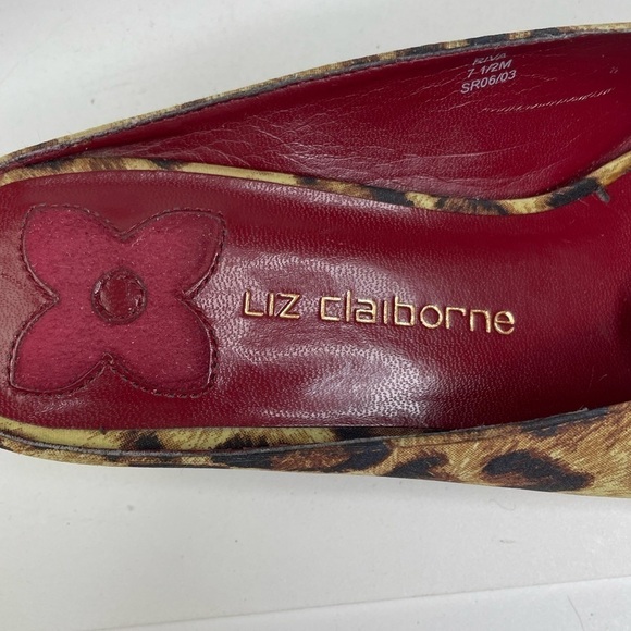 Liz Claiborne Riva Animal Print Slip On Heels - Picture 7 of 8